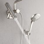 Forno Acqua AcquaFALL Mini 8 Inch Shower Head, Brushed Nickel Finish, Overhead Rainfall Shower, Handheld Shower Head, Body Jets, 1.8 GPM Flow Rate
