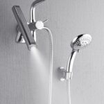 Forno Acqua AcquaFALL Mini 8 Inch Shower Head, Polished Stainless Steel Finish, Overhead Rainfall Shower, Handheld Shower Head, Body Jets, 2.5 GPM Flow Rate
