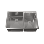 Cozy n Bath 33'' Brushed Nickel Drop-in Workstation Double Bowl Kitchen Sink