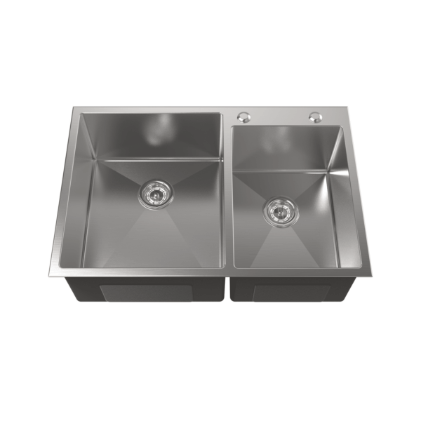 Cozy n Bath 33'' Brushed Nickel Drop-in Workstation Double Bowl Kitchen Sink