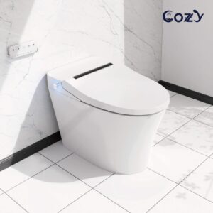 Smart Toilet, Auto Flush, Foot Sensor For Auto Seat, Instant Heat, Dryer, Side Knob, Night Light, Remote Control, Deodorizer, LS-STWH01