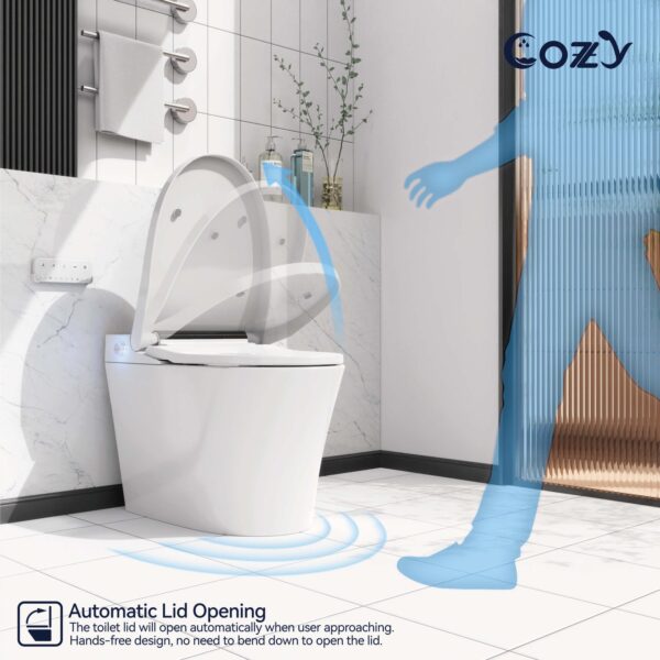 Smart Toilet, Auto Flush, Foot Sensor For Auto Seat, Instant Heat, Dryer, Side Knob, Night Light, Remote Control, Deodorizer, LS-STWH01