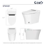 Smart Toilet, Auto Flush, Foot Sensor For Auto Seat, Instant Heat, Dryer, Side Knob, Night Light, Remote Control, Deodorizer, LS-STWH01