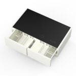 Forno Evoluto Tavolo 51-Inch White Smart Coffee Table – Dual Refrigerator Drawers, Bluetooth 5.0 Audio, Wireless Charging & RGB Ambient Light