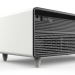 Forno Evoluto Tavolo 51-Inch White Smart Coffee Table – Dual Refrigerator Drawers, Bluetooth 5.0 Audio, Wireless Charging & RGB Ambient Light