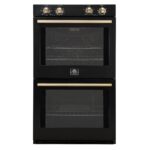 Forno Vomero 30-Inch Double Wall Oven, Black, 10 cu.ft Total Capacity, 7100W Convection, Mechanical Controls, Manuel Steam Clean