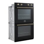 Forno Vomero 30-Inch Double Wall Oven, Black, 10 cu.ft Total Capacity, 7100W Convection, Mechanical Controls, Manuel Steam Clean