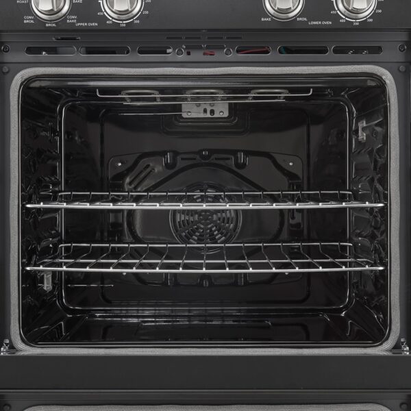 Forno Vomero 30-Inch Double Wall Oven, Black, 10 cu.ft Total Capacity, 7100W Convection, Mechanical Controls, Manuel Steam Clean