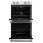 Forno Vomero 30-Inch Double Wall Oven, White, 10 cu.ft Total Capacity, 7100W Convection, Mechanical Controls, Manuel Steam Clean
