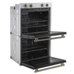 Forno Vomero 30-Inch Double Wall Oven, White, 10 cu.ft Total Capacity, 7100W Convection, Mechanical Controls, Manuel Steam Clean