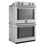 Forno Vomero 30-Inch Double Wall Oven, White, 10 cu.ft Total Capacity, 7100W Convection, Mechanical Controls, Manuel Steam Clean