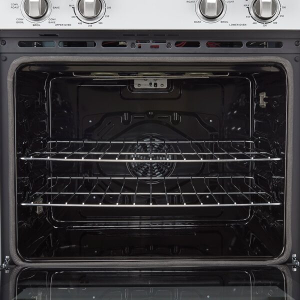 Forno Vomero 30-Inch Double Wall Oven, White, 10 cu.ft Total Capacity, 7100W Convection, Mechanical Controls, Manuel Steam Clean