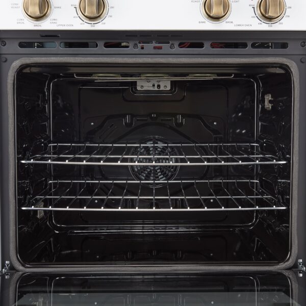 Forno Vomero 30-Inch Double Wall Oven, White, 10 cu.ft Total Capacity, 7100W Convection, Mechanical Controls, Manuel Steam Clean
