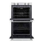 Forno Vomero 30-Inch Double Wall Oven, Stainless Steel, 10 cu.ft Total Capacity, 7100W Convection, Mechanical Controls, Self-Cleaning Function
