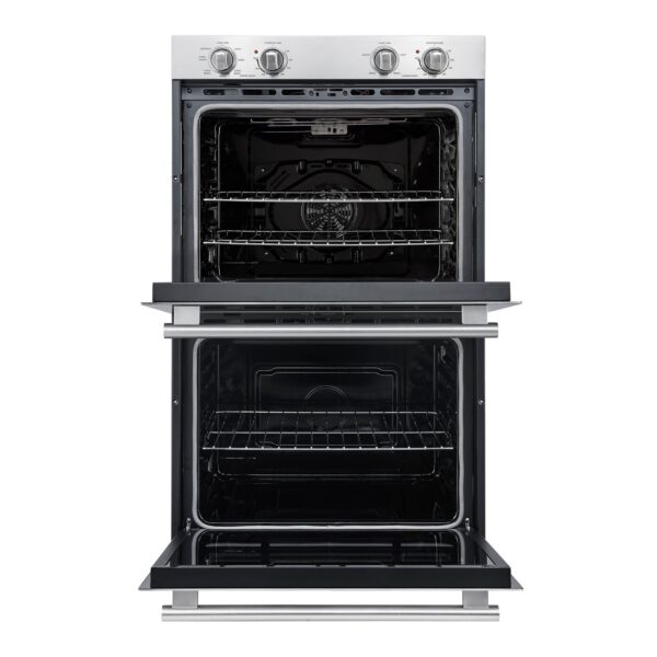 Forno Vomero 30-Inch Double Wall Oven, Stainless Steel, 10 cu.ft Total Capacity, 7100W Convection, Mechanical Controls, Self-Cleaning Function