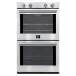 Forno Vomero 30-Inch Double Wall Oven, Stainless Steel, 10 cu.ft Total Capacity, 7100W Convection, Mechanical Controls, Self-Cleaning Function