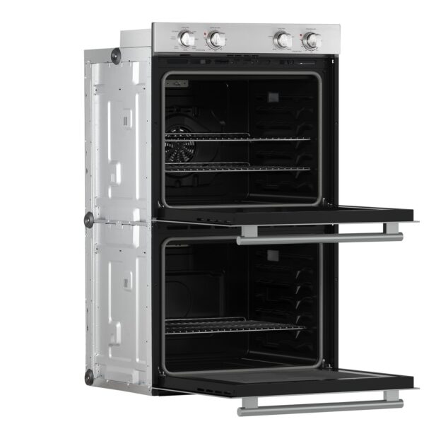 Forno Vomero 30-Inch Double Wall Oven, Stainless Steel, 10 cu.ft Total Capacity, 7100W Convection, Mechanical Controls, Self-Cleaning Function