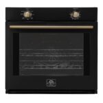 Forno Vomero 30-Inch Wall Oven, Black, 5 cu.ft Capacity, 3550 Watts Convection, Mechanical Controls, Manuel Steam Clean