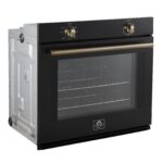 Forno Vomero 30-Inch Wall Oven, Black, 5 cu.ft Capacity, 3550 Watts Convection, Mechanical Controls, Manuel Steam Clean