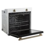 Forno Vomero 30-Inch Wall Oven, White, 5 cu.ft Capacity, 3550 Watts Convection, Mechanical Controls, Manuel Steam Clean