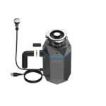 FORNO ACQUA BrightDIAMOND Black Onyx 1HP Super Quiet Garbage Disposal Corded with Motion Sensor Cabinet Light & Pre-Wired Air Switch