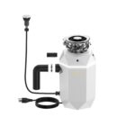 FORNO ACQUA BrightDIAMOND Moonstone 3/4HP Super Quiet Garbage Disposal Corded with Motion Sensor Cabinet Light & Pre-Wired Air Switch