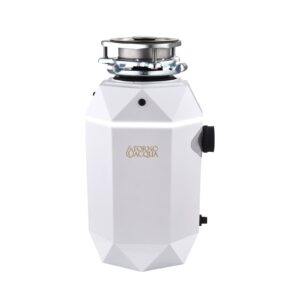 FORNO ACQUA BrightDIAMOND Moonstone 3/4HP Super Quiet Garbage Disposal Corded with Motion Sensor Cabinet Light & Pre-Wired Air Switch