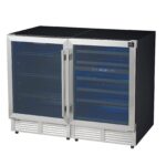 Gemello 48 Inch Side-by-Side Wine and Beverage Cooler in Stainless Steel, French Door, 9.6 cu. ft.
