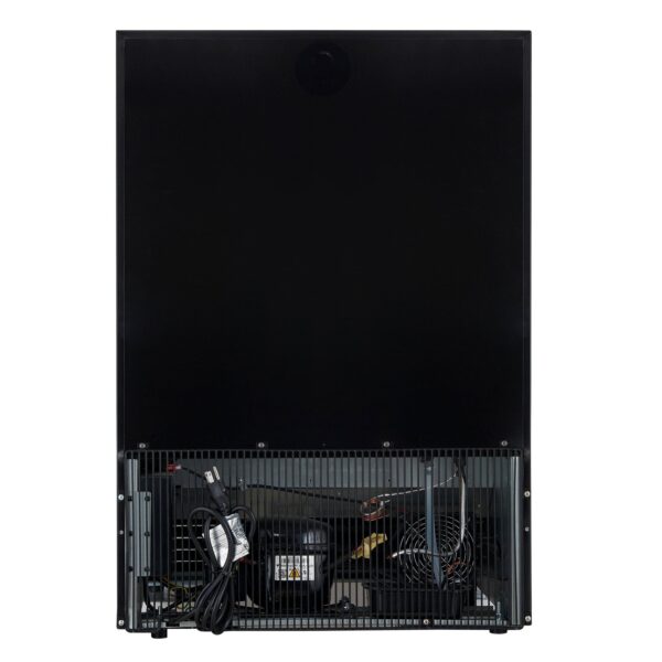 Forno Bacchino 24 Inch Wine Cooler, Black with Antique Brass Handles, with LED Lighting, Triple Glass Door, 51 Bottle Capacity, Built-In or Freestanding