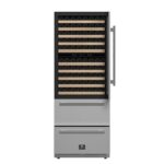 Forno Celano 30-Inch Triple Zone Wine and Beverage Cooler, 21.3 cu.ft, Stainless Steel