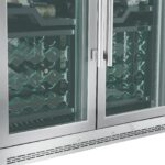 FORNO Abruzzo 48-Inch Dual Zones Wine Cellar, 102 Bottles, 24 cu. ft., Green Acrylic Holders & Black Shelves