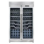 FORNO Abruzzo 48-Inch Dual Zone Wine Cellar, 102 Bottles, 24 cu. ft., Clear Acrylic Holders & Stainless Trim Shelves