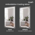 20" x 28" LED Bathroom Vanity Mirror – Wall-Mounted, Dimmable, Anti-Fog, Tempered Glass