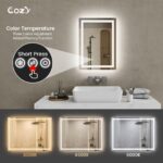 20" x 28" LED Bathroom Vanity Mirror – Wall-Mounted, Dimmable, Anti-Fog, Tempered Glass