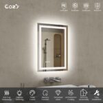 20" x 28" LED Bathroom Vanity Mirror – Wall-Mounted, Dimmable, Anti-Fog, Tempered Glass