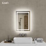 20" x 28" LED Bathroom Vanity Mirror – Wall-Mounted, Dimmable, Anti-Fog, Tempered Glass