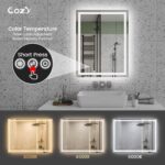28" x 36" LED Bathroom Vanity Mirror – Wall-Mounted, Dimmable, Anti-Fog, Tempered Glas
