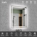 28" x 36" LED Bathroom Vanity Mirror – Wall-Mounted, Dimmable, Anti-Fog, Tempered Glas