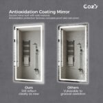 48" x 36" LED Bathroom Vanity Mirror – Wall-Mounted, Dimmable, Anti-Fog, Tempered Glass