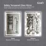 48" x 36" LED Bathroom Vanity Mirror – Wall-Mounted, Dimmable, Anti-Fog, Tempered Glass