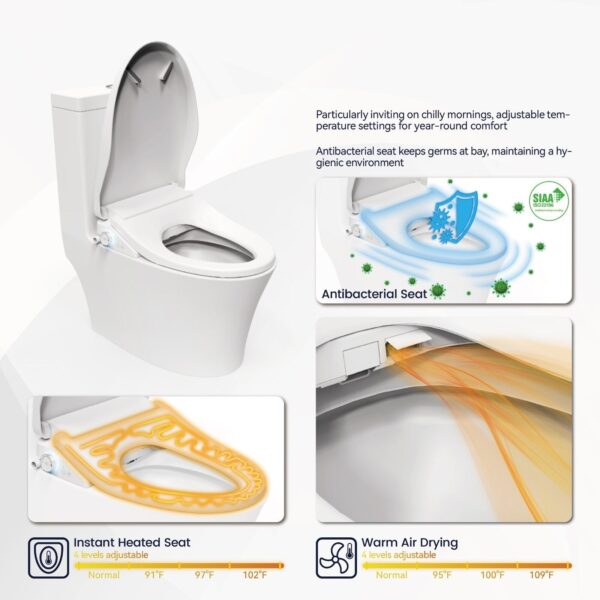 COZY Smart Bidet Seat | Auto Lid, Occupancy Sensor & Remote Control
