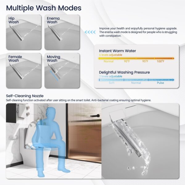 COZY Smart Bidet Seat | Auto Lid, Occupancy Sensor & Remote Control