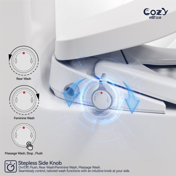 COZY Smart Bidet Seat | Heated, Front & Rear Wash, Deodorizer