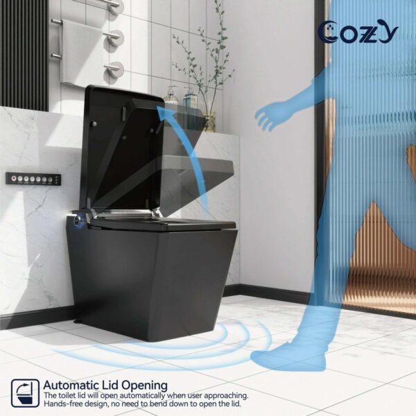 COZY Square Smart Toilet | Foot Sensor, Auto Flush, Tankless & Instant Heat