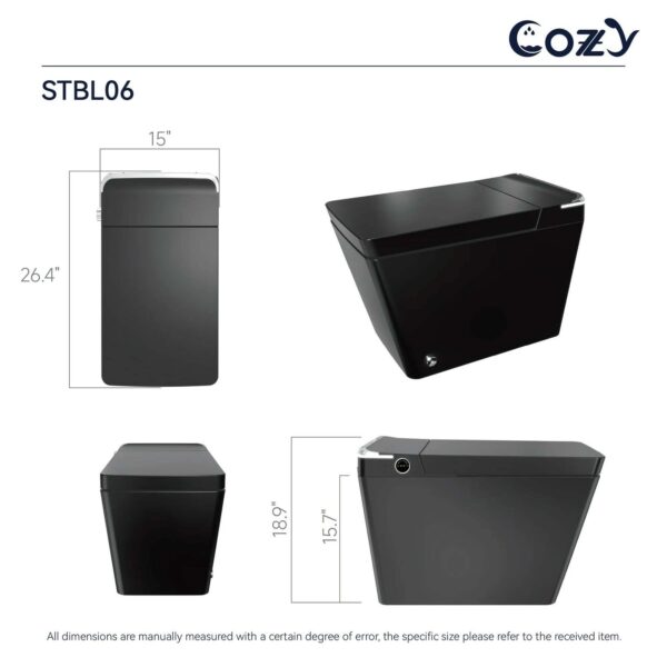 COZY Square Smart Toilet | Foot Sensor, Auto Flush, Tankless & Instant Heat
