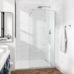 Fully Frameless Single Fixed Shower Panel 24"W x 76"H