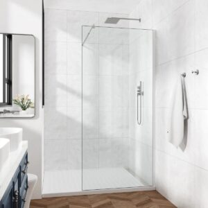 Fully Frameless Single Fixed Shower Panel 24"W x 76"H