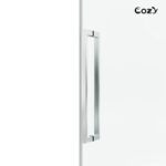 50-55" W X 76" H Frameless Single Sliding Shower Door with 3/8" (10mm) Clear Tempered Glass, Shatter-Resistant Film