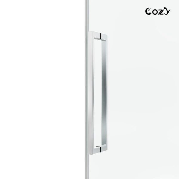50-55" W X 76" H Frameless Single Sliding Shower Door with 3/8" (10mm) Clear Tempered Glass, Shatter-Resistant Film