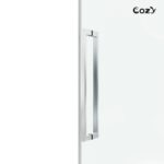 68-73" W x 66" H Frameless Single Sliding Tub Door with 3/8" (10mm) Clear Tempered Glass, Shatter-Resistant Film